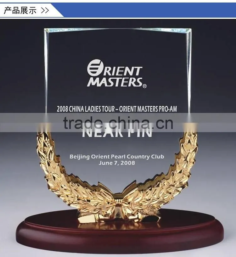 Trade assurance factory wholesale replica flame shaped global achievement crystal award