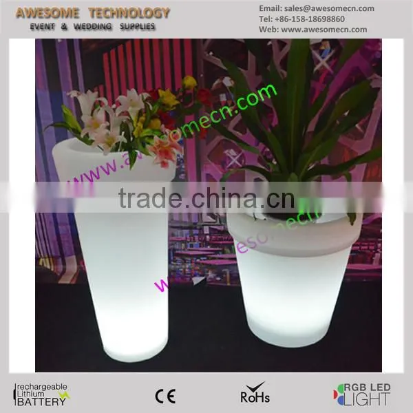 Luxury color changing light up flower pot