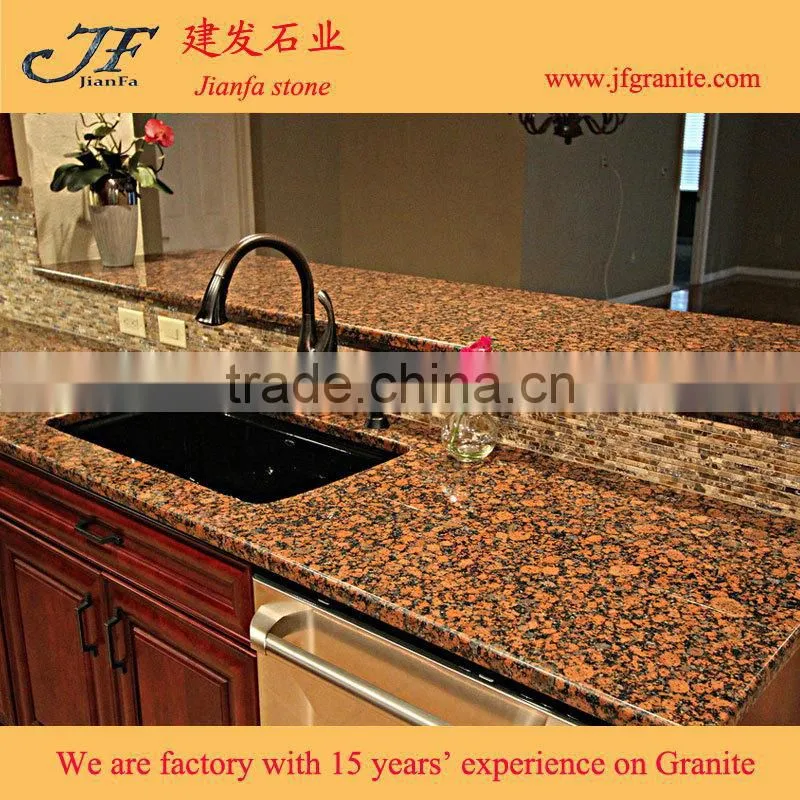 Prefab Granite Double Sink Restaurant Vanity Top