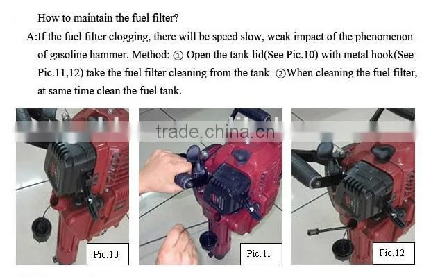 52cc 1700w 20-55J Handheld Concrete Rotary Breaker Hammer Drill Portable Petrol Driven Jack Hammer GW8192