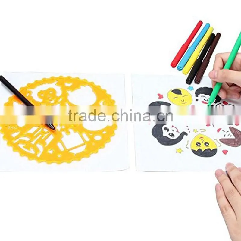 Cheap Educational Drawing Tools Custom Plastic Painting Stencil For kids