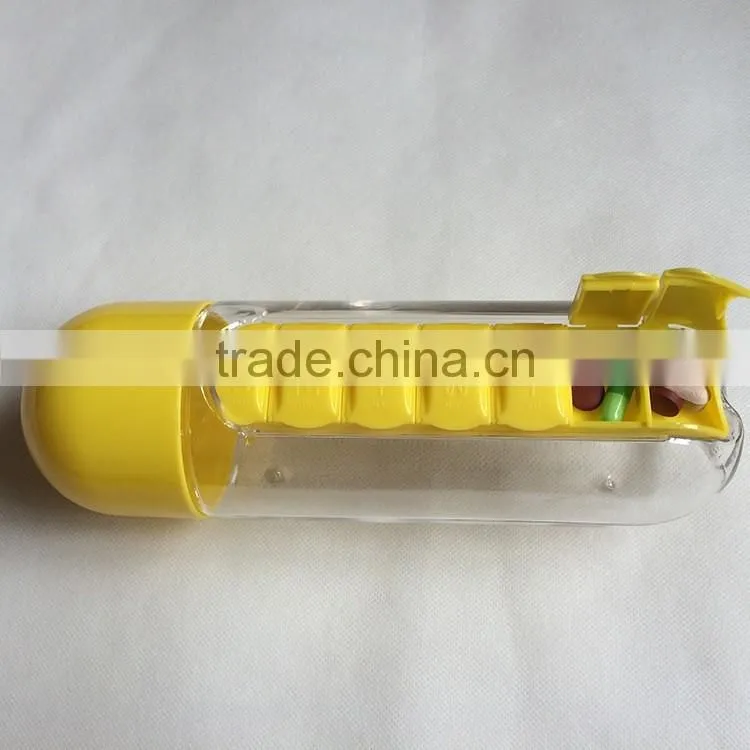 New Creative Daily Pill Box Organizer bottle outdoor travel water bottle