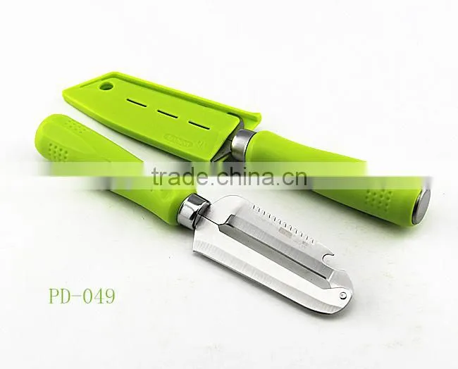 stainless steel vegetable peeler with cover plastic handle vegetable slicer PD-050