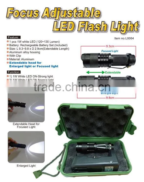 Focus Adjustable LED Flash Light