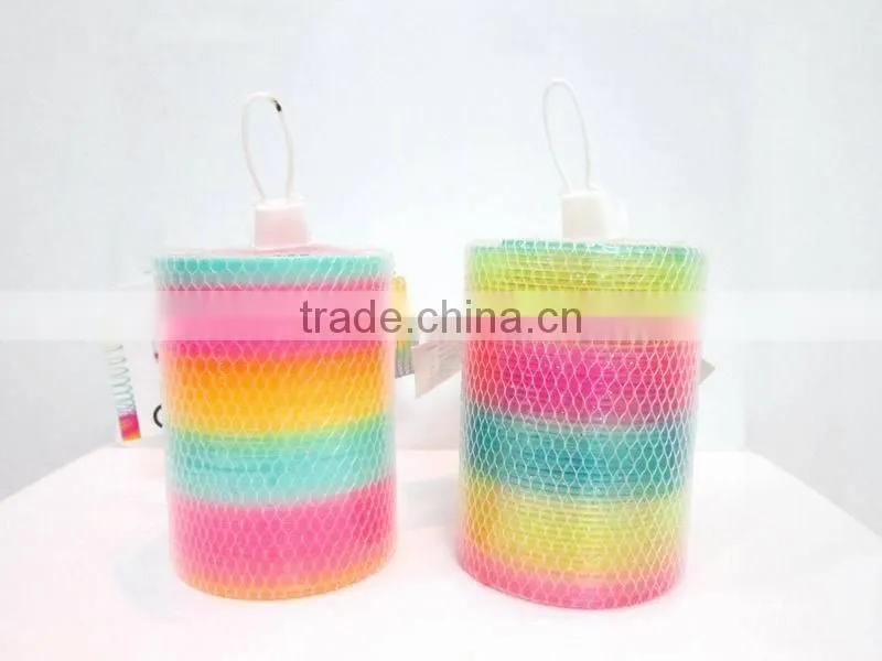 Hot Plastic Magic Rainbow Coil Spring Slinky Colorful Novelties Educational Toy