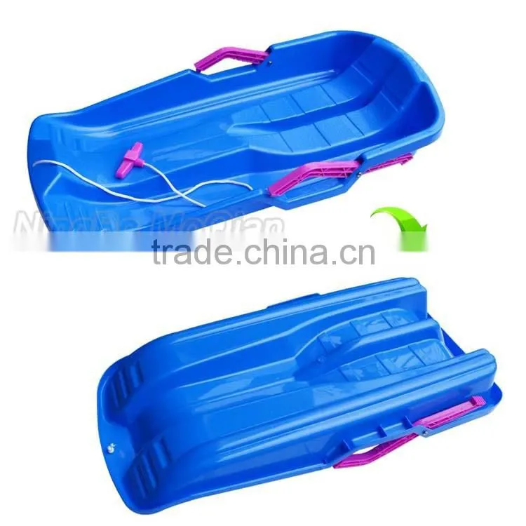 Kids Snow Sled Boat Sledge Glider Toboggan Sliding W/ Brakes Outdoor Sport