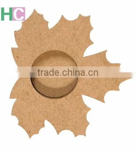 2017 fancy mdf craft wood candle holders