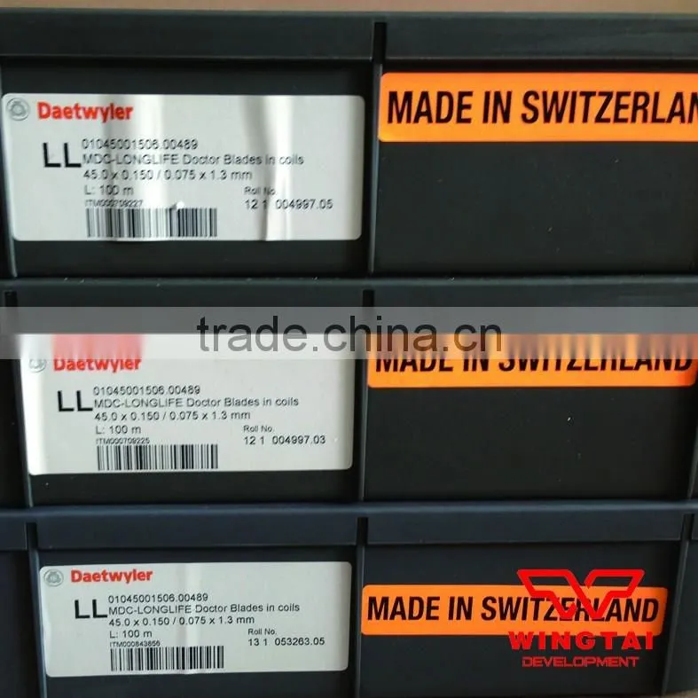 W45mm* T0.15mm*L100m Switzerland Daetwyler MDC Doctor Blade(Longlife)