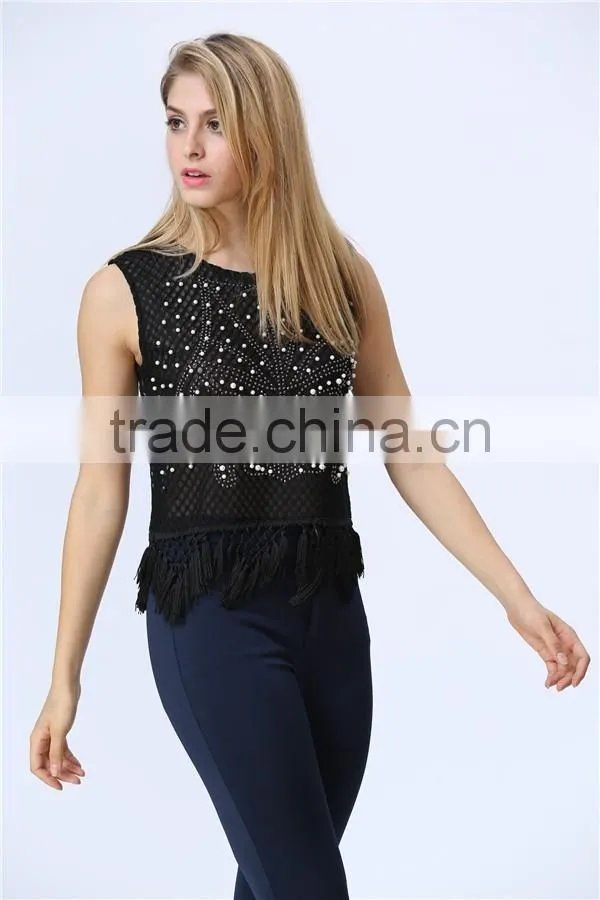 Factory Price Accept Small Order Quantity beaded top Women Clothing