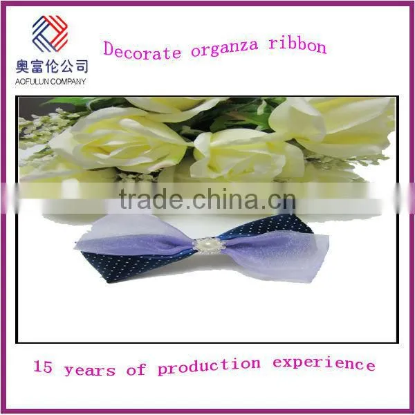 Decorate organza ribbon bow