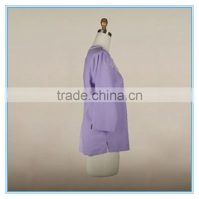 Fashion Cutting Plus Size Women Clothing Cotton Sarees Blouse Designs