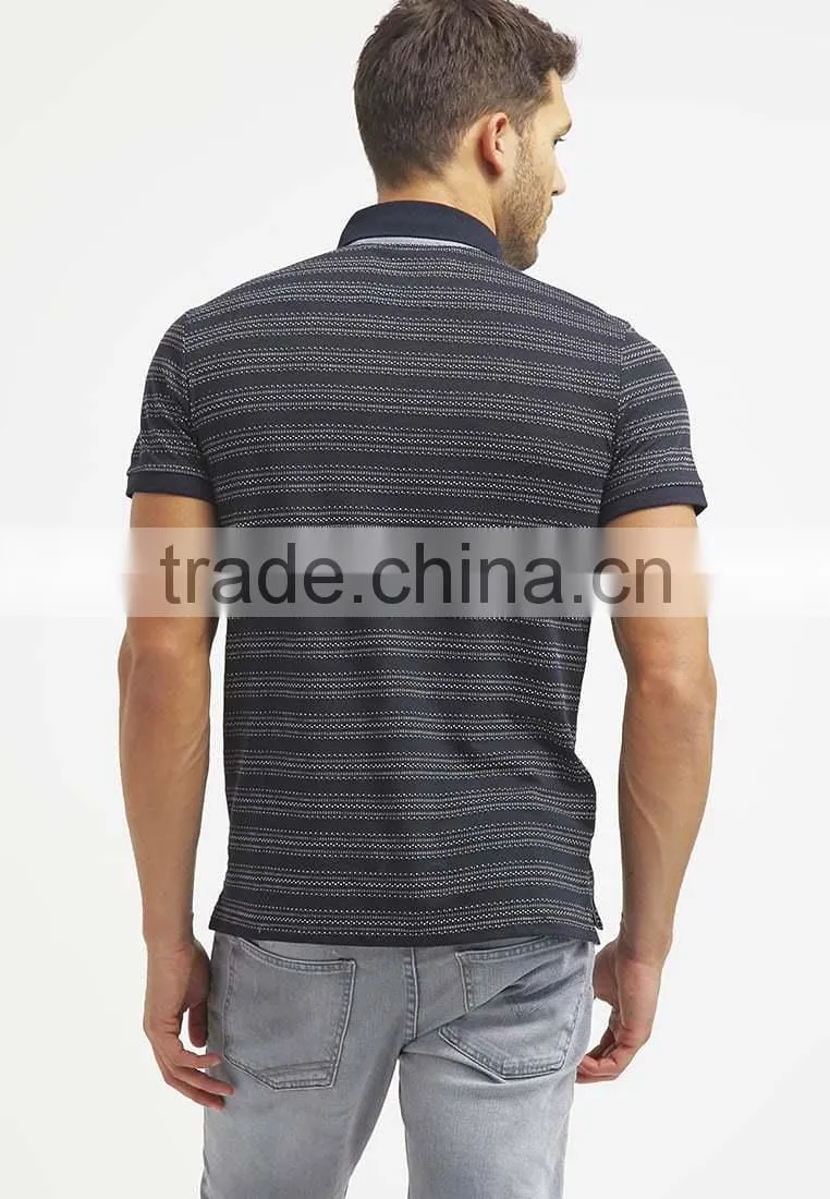 MGOO Summer Fashion Men Striped Polo Shirts 100% Cotton Short Sleeve Slim Fit Polo Shirt