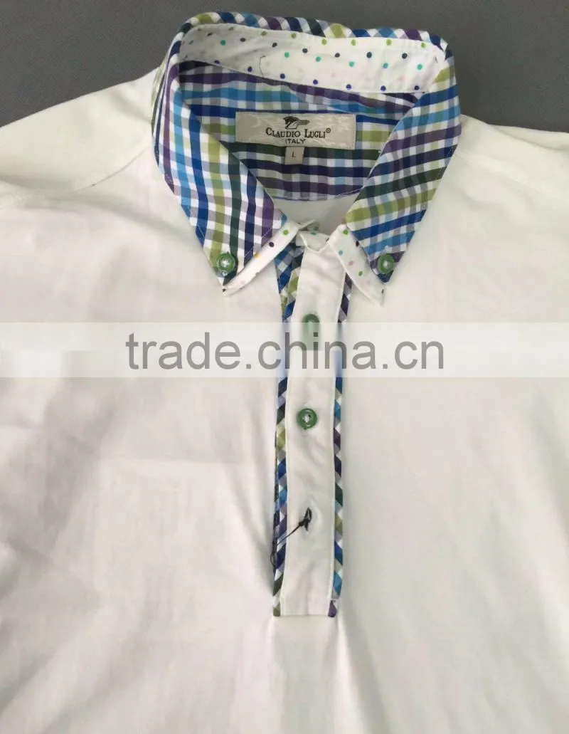 Popular 100% cotton polo shirt with colorful design cheap polo shirt