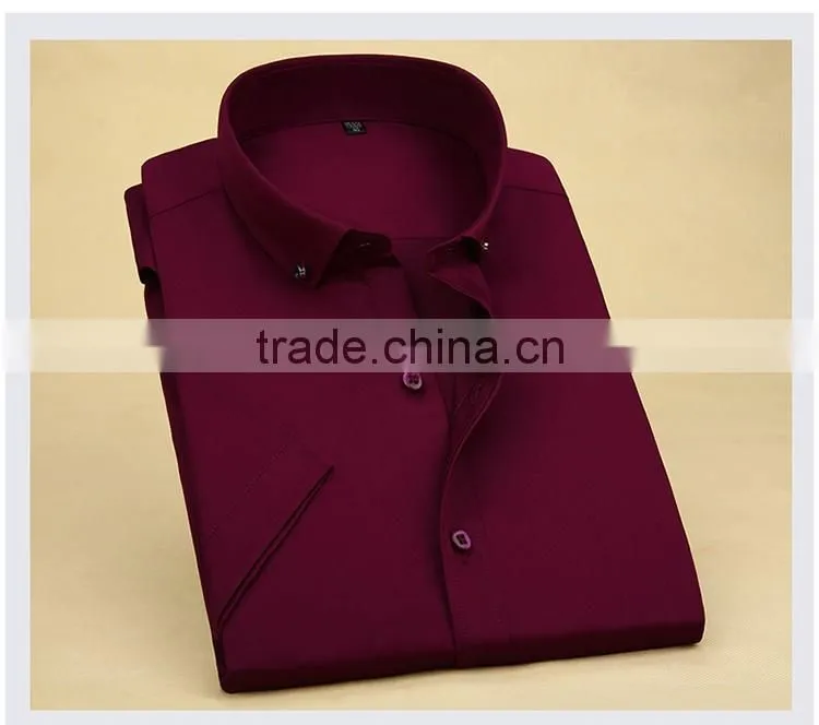 Black and white striped short-sleeve shirt cotton business and leisure travelers no-iron cultivate one's morality men's button-d