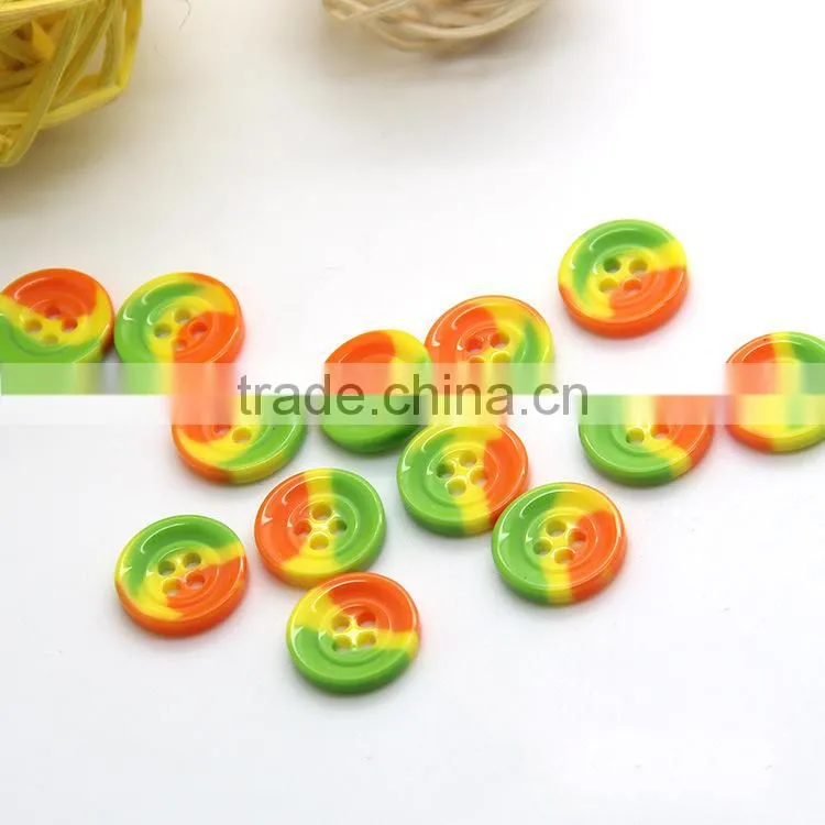 High Quality Three Color 2-Holes 13mm Fatback Designer Shirt Buttons