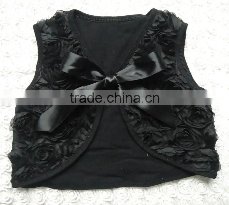 Colored Flower Ribbon Straps Spring Baby Girls Waistcoat