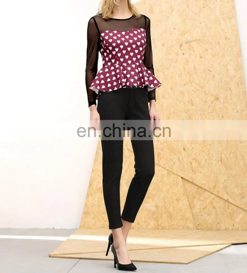 2016 Most popular fashion design women blouse