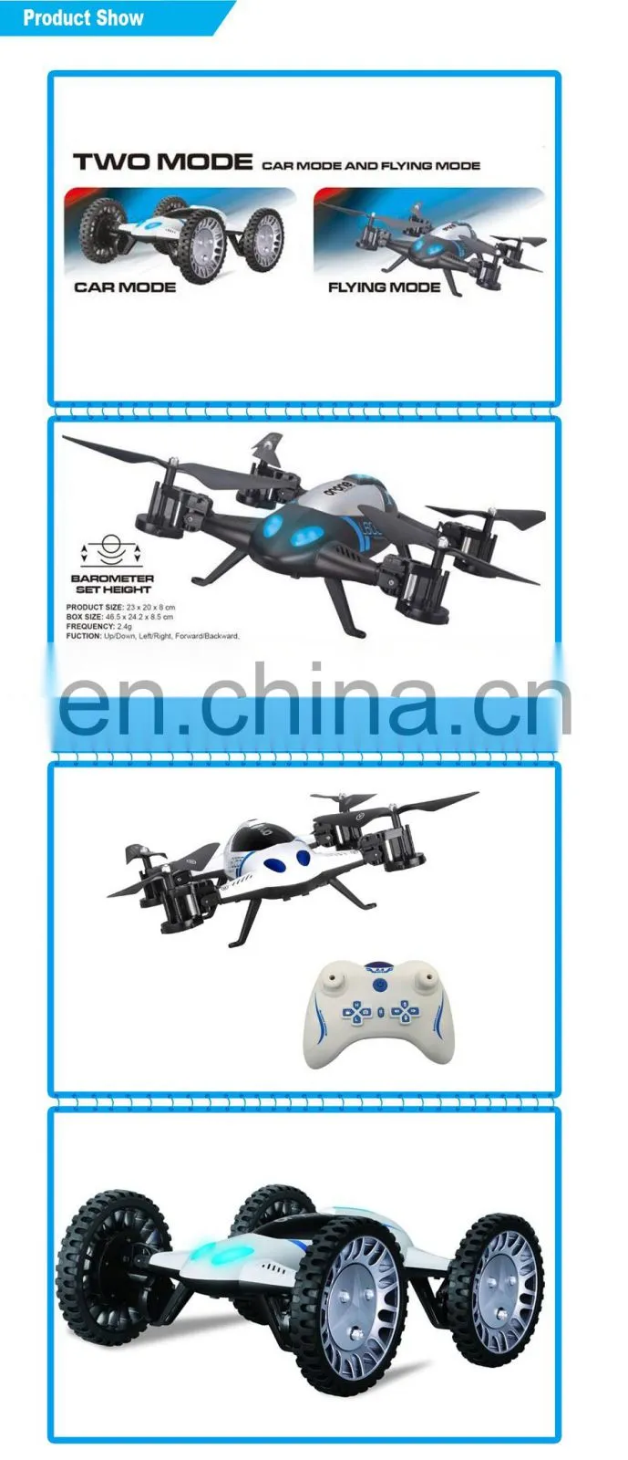 Multi-functional flying and landing wifi drone with camera