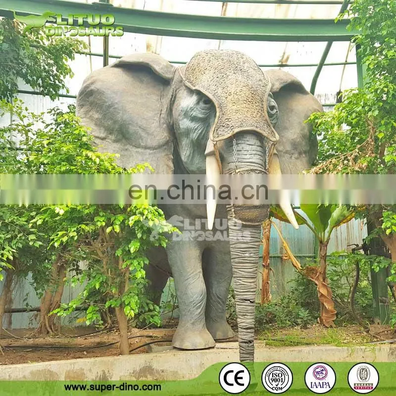 Lazy River Landscape Vivid Large Animatronic Animals Elephant For Sale