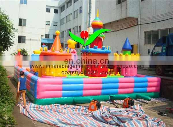 Giant amusement park outdoor fun city inflatable 10x8m