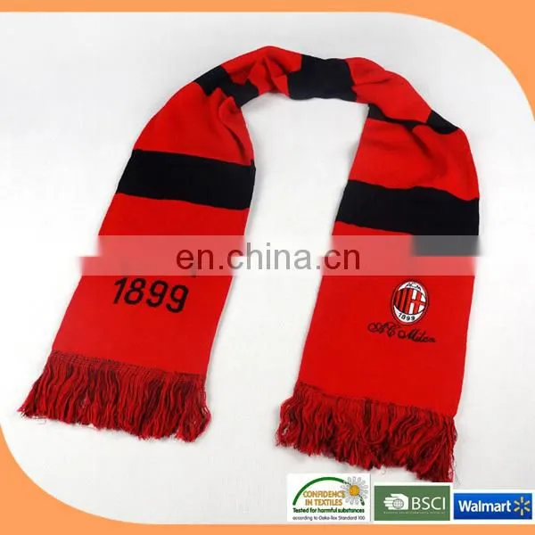 Mini fans football scarf/knitted football scarf/custom football scarf
