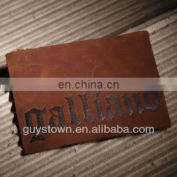 custom private design die-cutting leather label patch for jeans collection