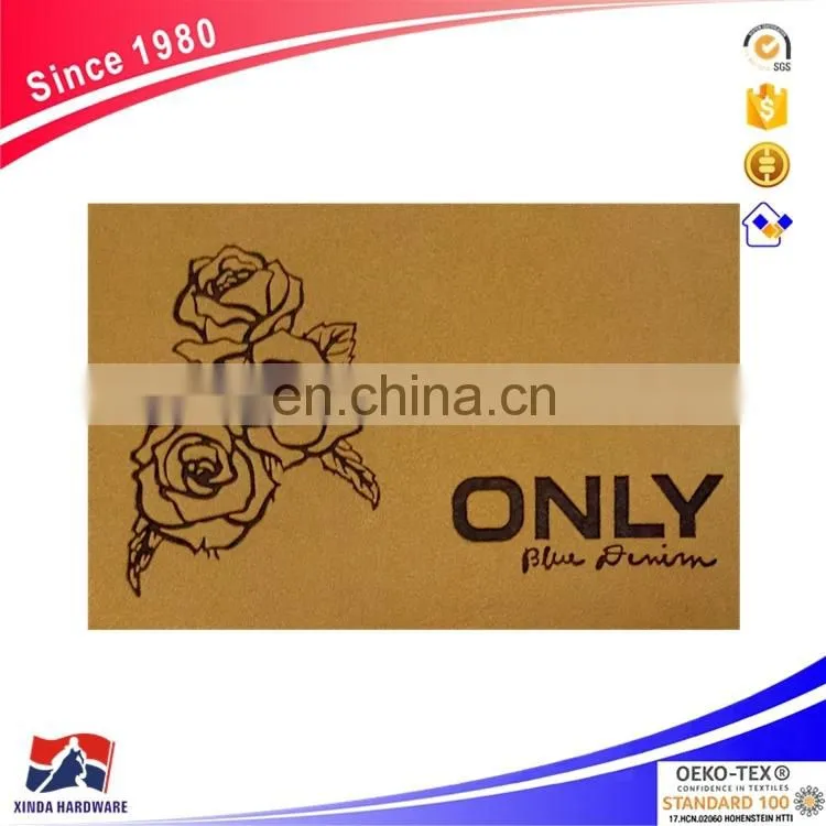 high-grade leather jeans patch