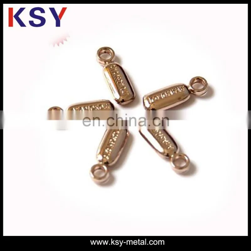 Fashion custom letter shaped pendant metal zipper puller for clothing