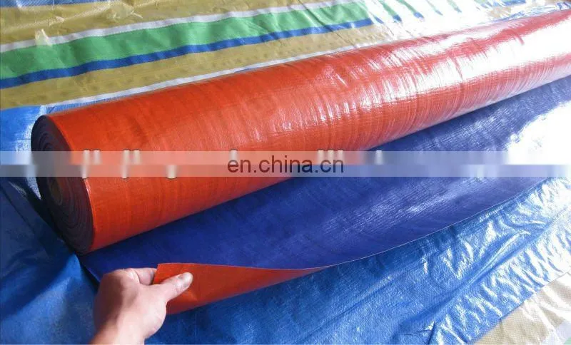Blue/orange pe tarpaulin roll