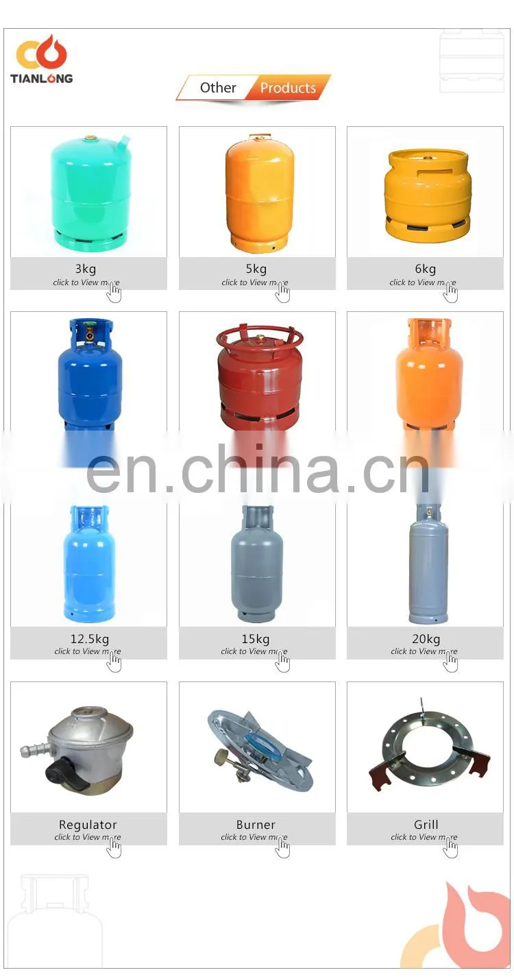 china manufacture 12.5kg Cooking lpg gas cylinder for cameroon