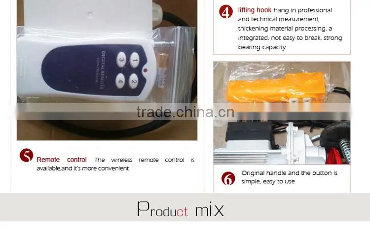 China remote control winch remote control crane mini electric lift