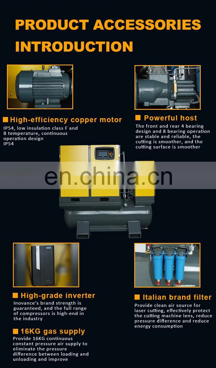 screw compressor 15 hp tank vsd screw refrigerant compressor 11 kw 16 bar vfd screw compressor