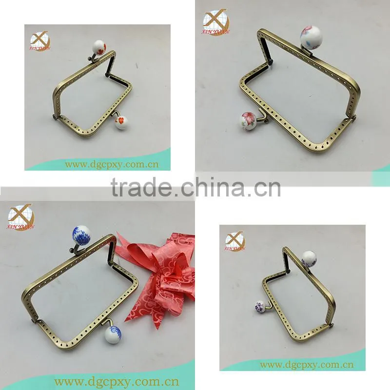 ceramic head metal frame for purse