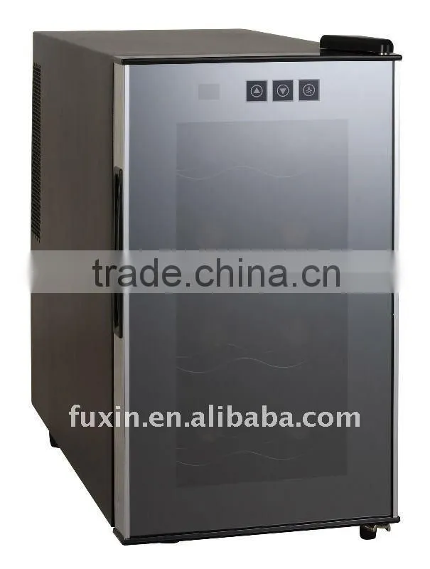 FUXIN:JC-23CRFW,Semiconductor Table Fridge with 8 Bottles/Glass Door Wine Cooler/Freezers.