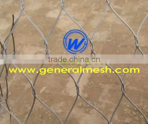 diamond rope mesh and ferrule mesh,anti bird mesh,stainless steel wire rope mesh for staircase | generalmesh