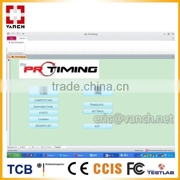 UHF RFID Timing Software for sport race