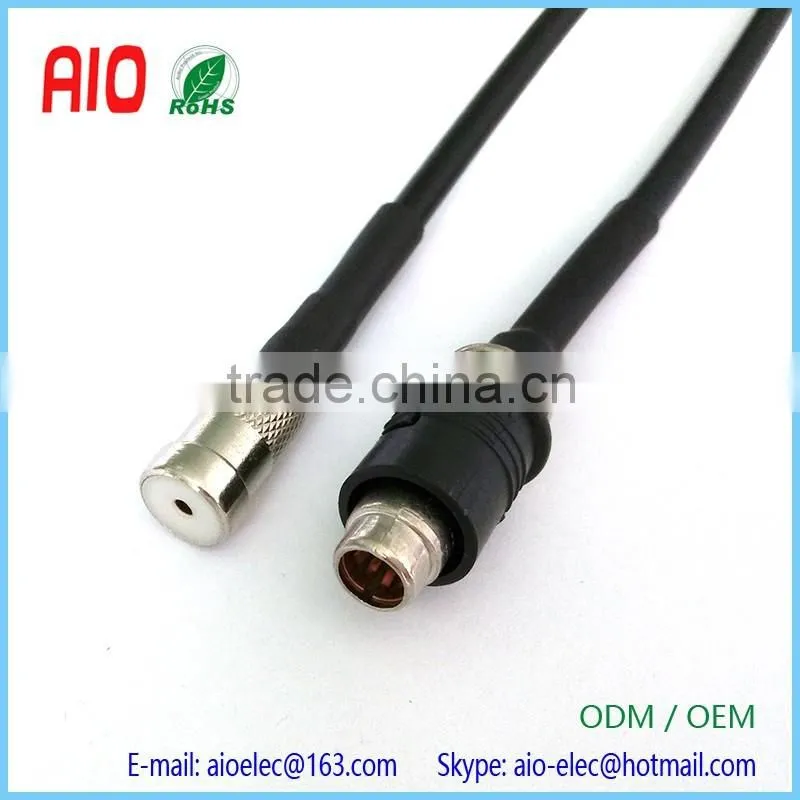 Right Angle RAKU Female Plug To ISO Female Jack Aerial Adaptor Adapter Antenna Lead Cable For Car VAN Bus Radio