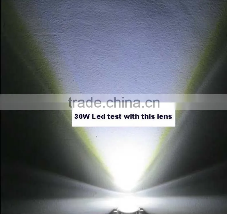 20W 30w 50w 100w Led glass lens with focus small beam angle
