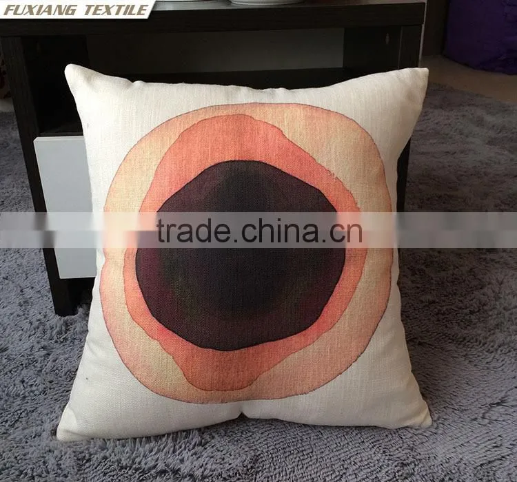 faux linen digital print pillow cushion