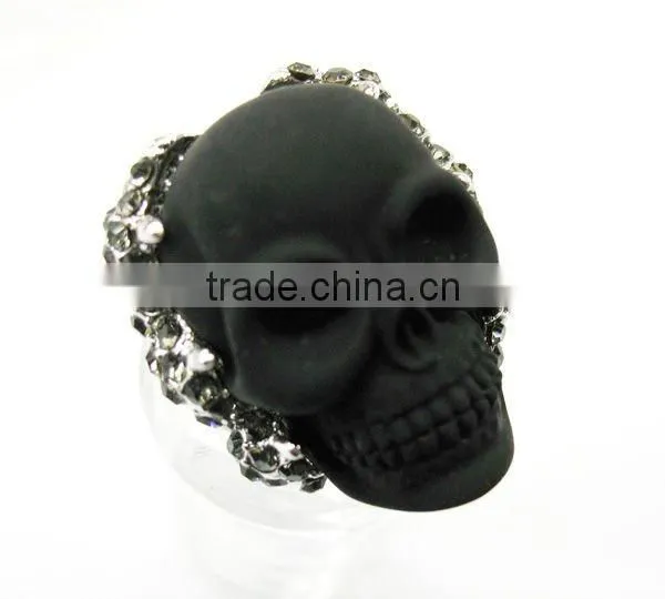 fashion skull double ring
