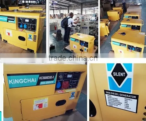 KINGCHAI Power Machinery AC 220V/380V Three Phase Air-Cooled Silent Diesel Generators 2KW 3KW 5KW