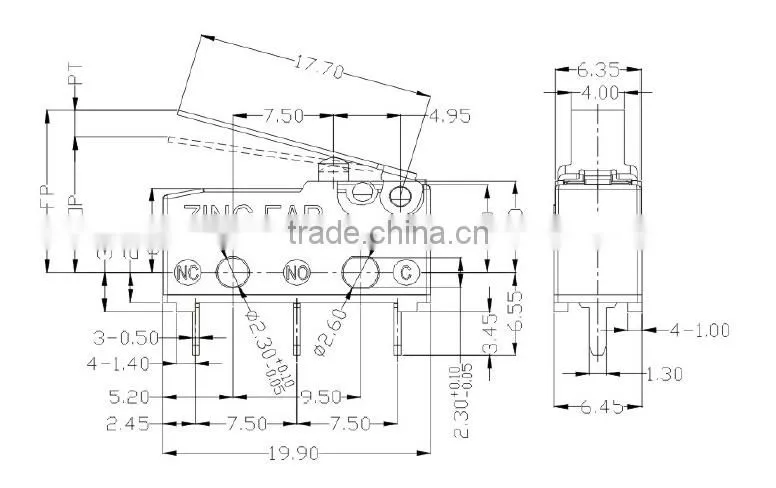High Temperature Level Switch / Snap Action micro switch kw3a 10t105 For Home Appliances