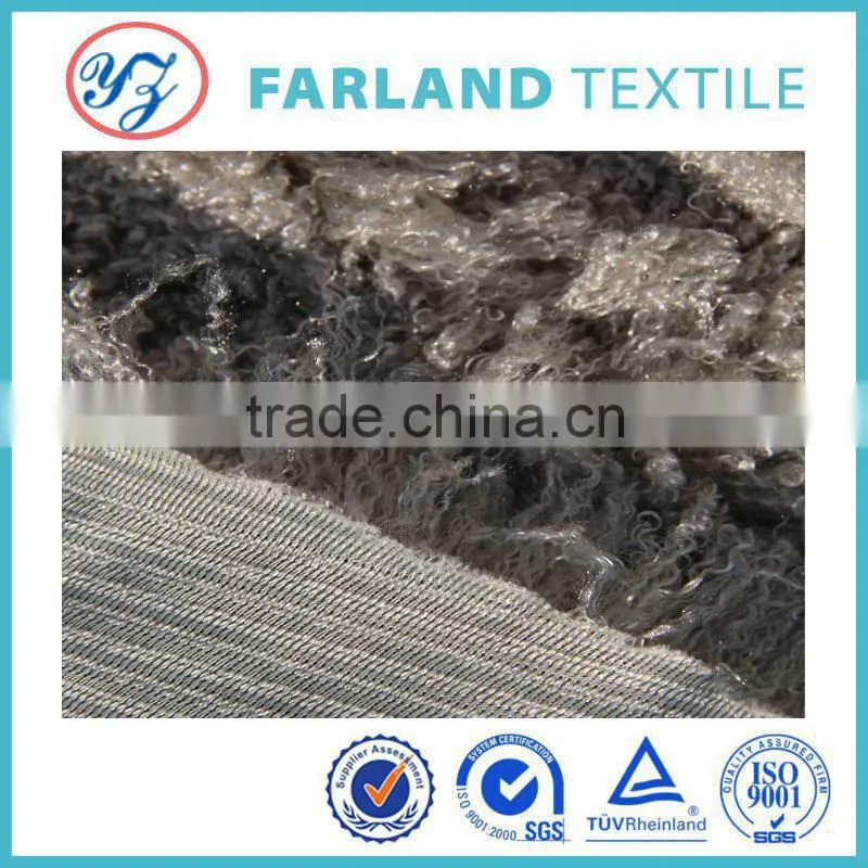 Crimp fleece Ladies apparel fabrics 100 knitting polyester fabric