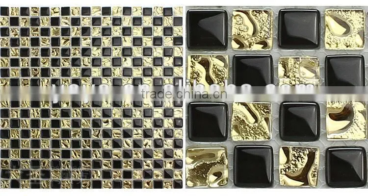 CG001 30x30 cheap cracked crystal glass mosaic/crystal glass mosaic tile