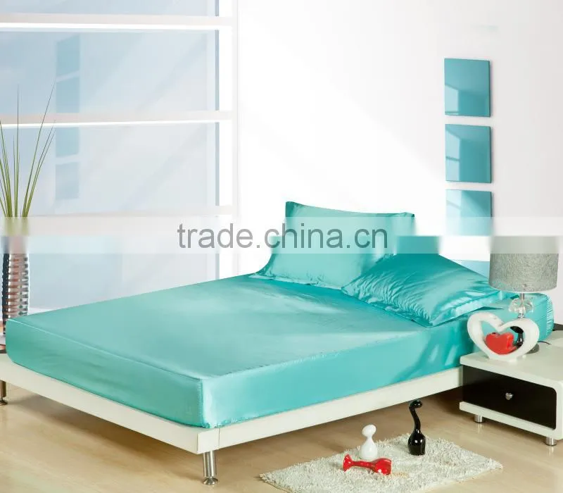 cheap wholesale soft silk bed covers, fitted sheet, silk mattress protector