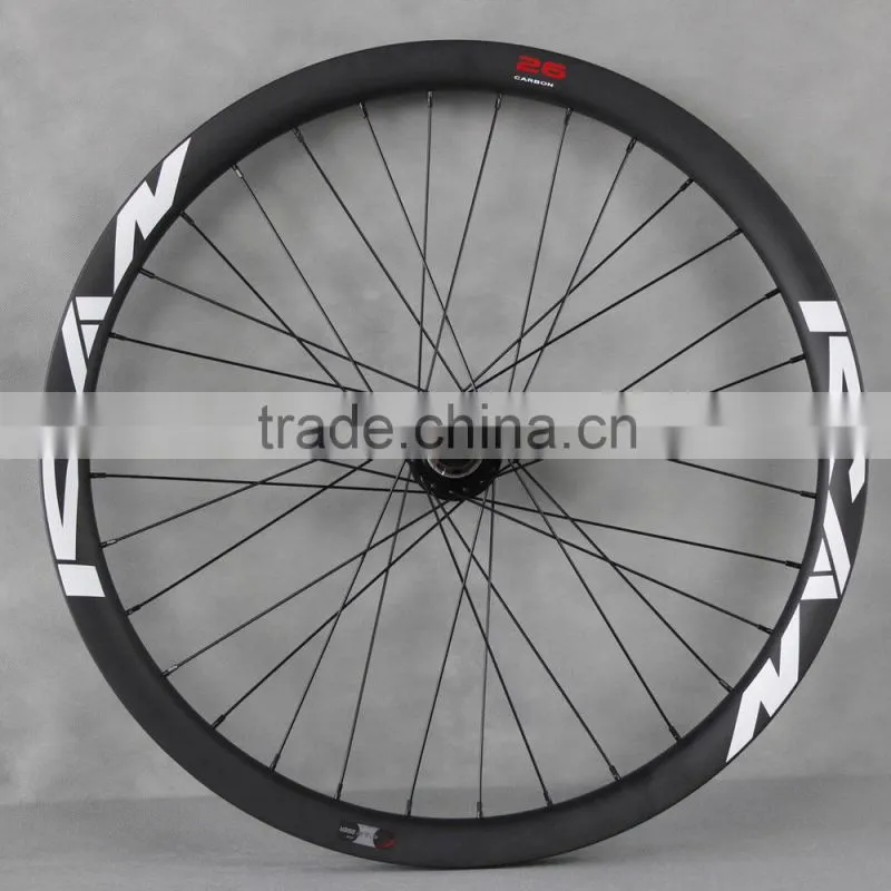 All mountain carbon wheels 26er mtb carbon wheelset 38mm clincher wheels tubeless ready hookless mtb wheels AM260-TL