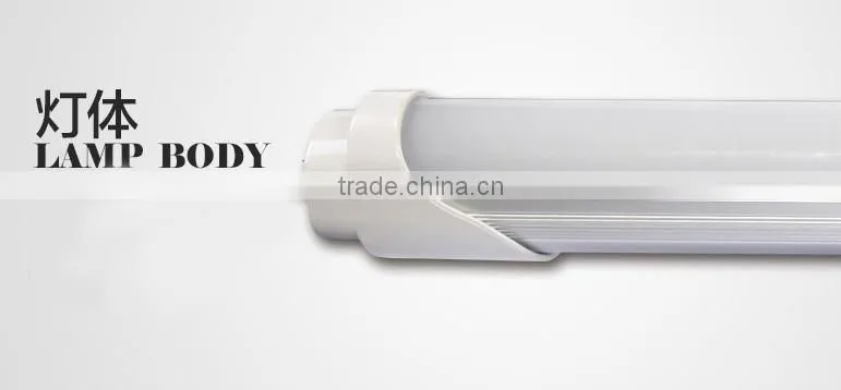 High Luminous Efficiency T8 10W led linear lamps 600mm(2ft) CE RoHS Aluminium+PC