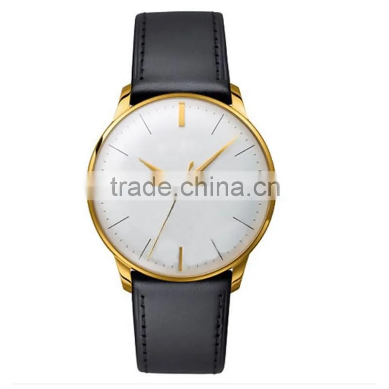 Luxury women men 3atm quartz stainless steel back watch