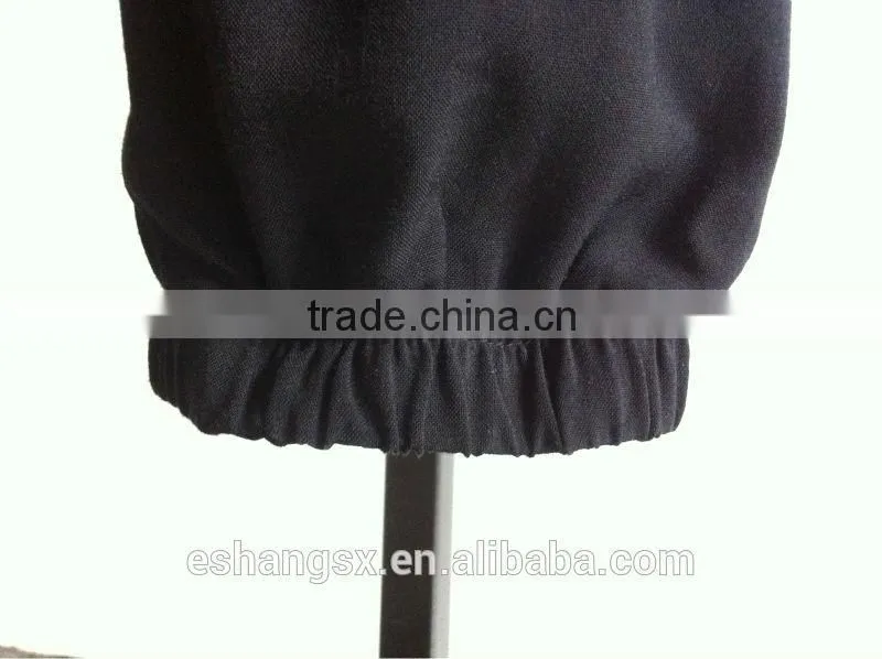 Fashion viscose pure black ladies baggy pants