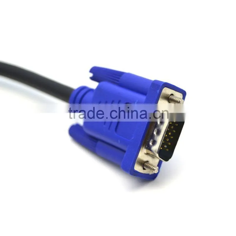 Full HD 1080 15 Pin VGA Male M/M Connector Adapter Gold Plated Converter Braided Cable for HDTV PC Laptop